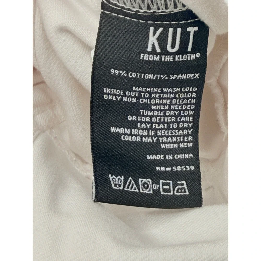 Kut from‎ the Kloth Rene Jacket Womens XS White Denim Trucker Cotton Stretch
